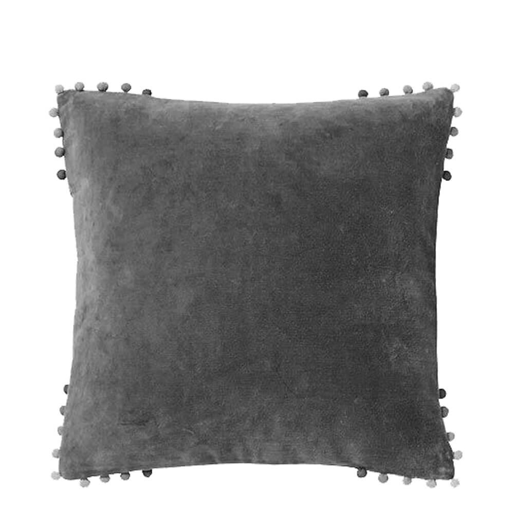 Walton & Co Charcoal Velvet Cushion